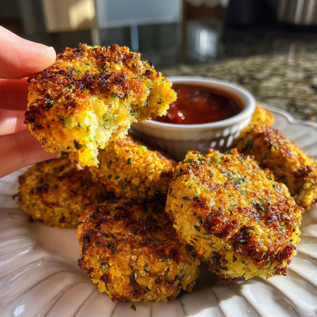 Crispy Polenta Veggie Nuggets
