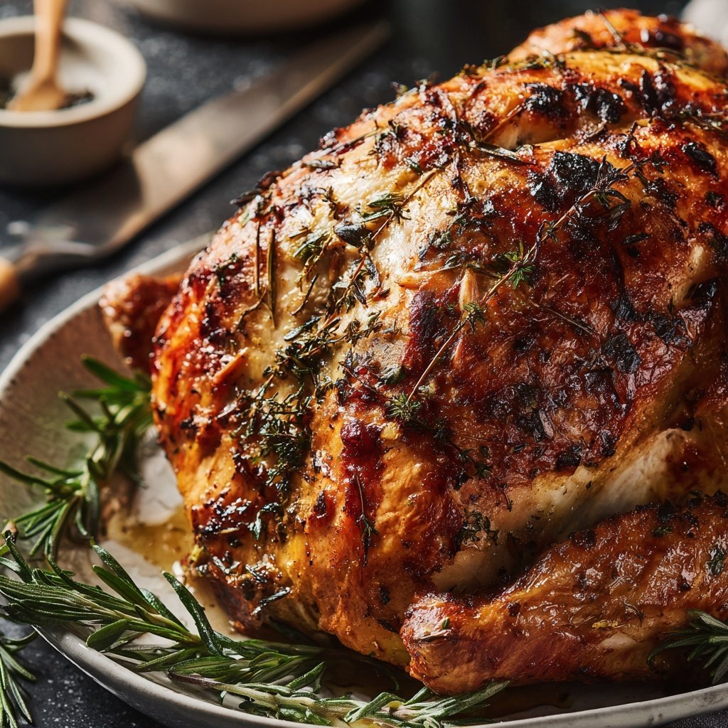 Seasonal & Festive Thanksgiving Herb Stuffed Turkey