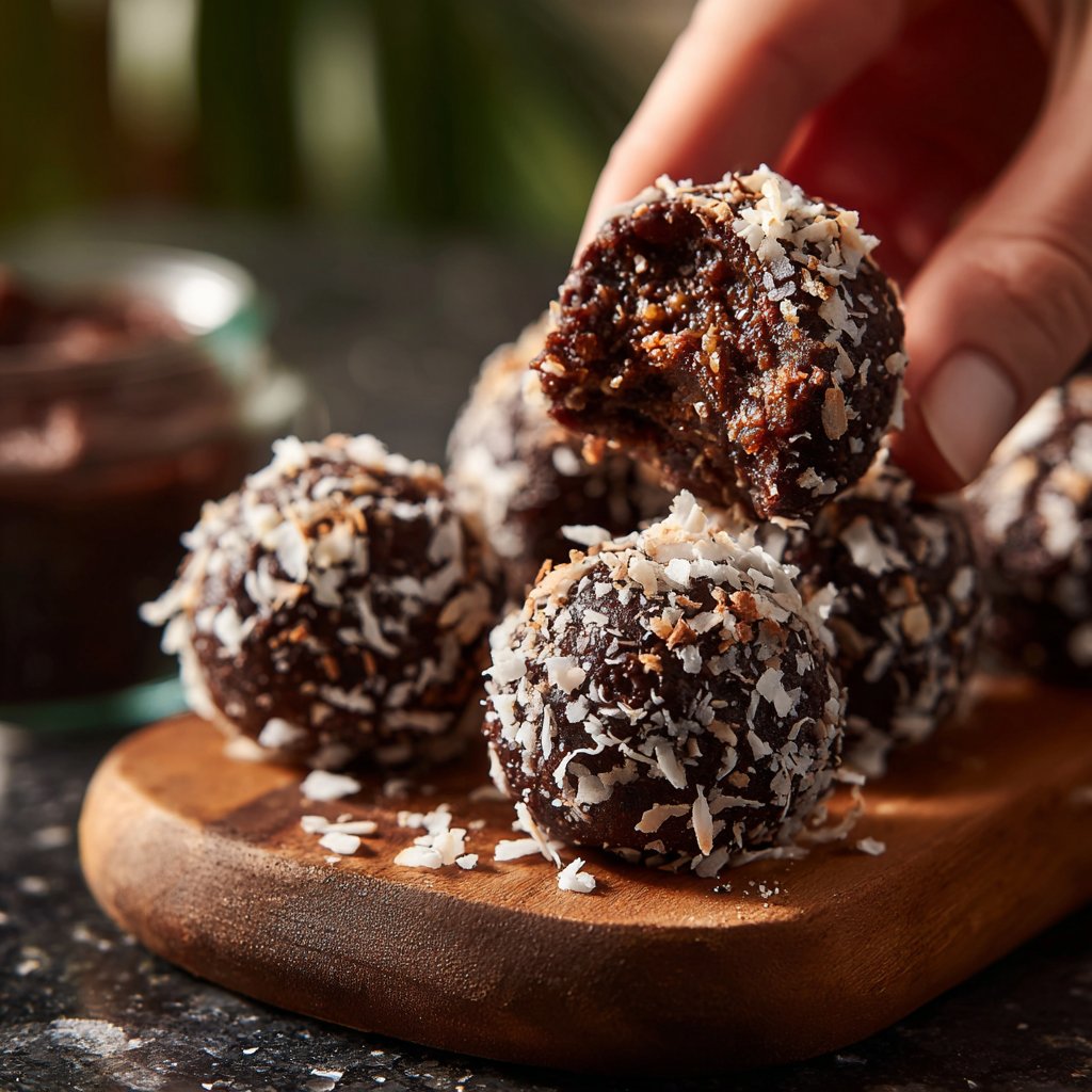 Chocolate Coconut Date Bites