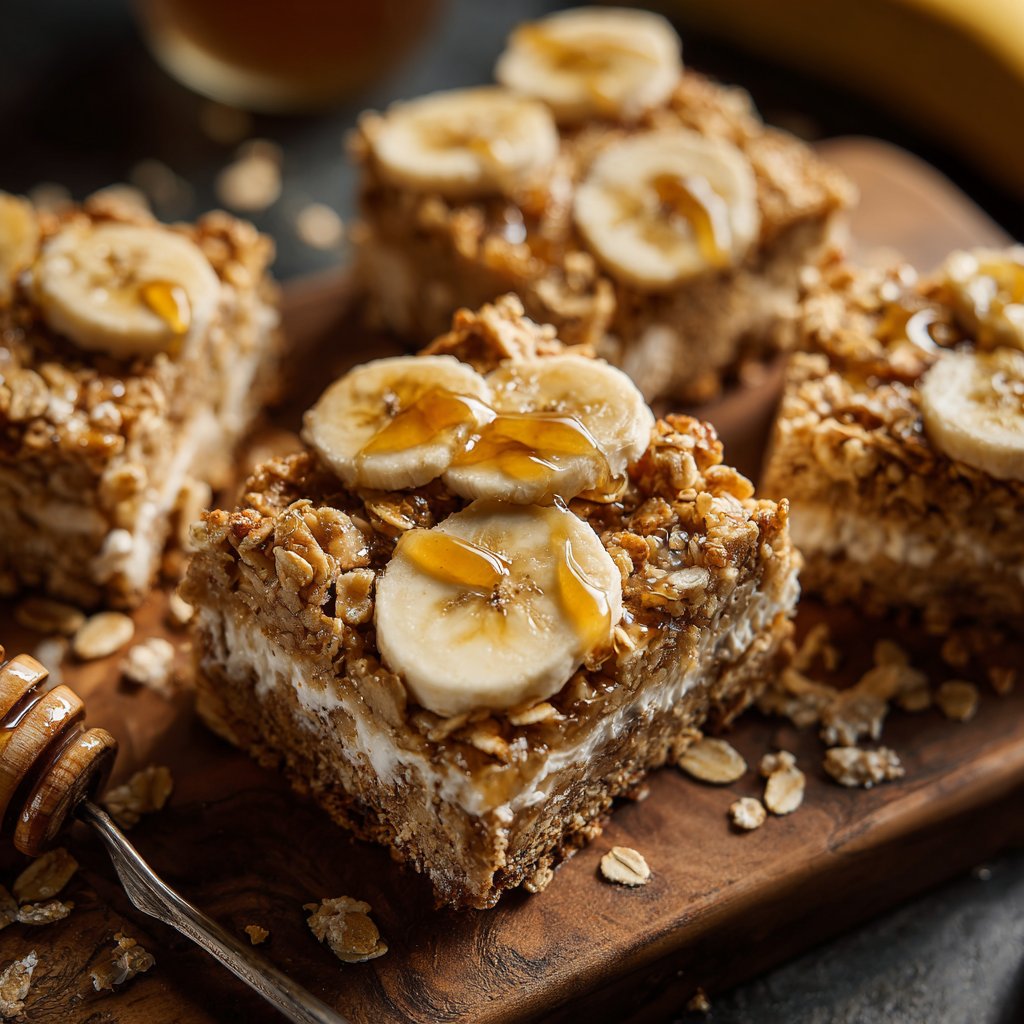 Banana Oat Yogurt Squares