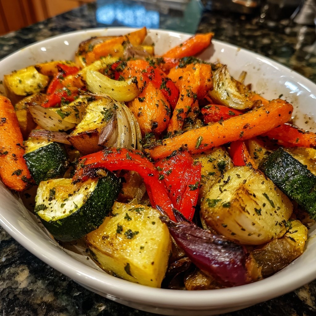 Garlic Herb Roasted Vegetable Tray