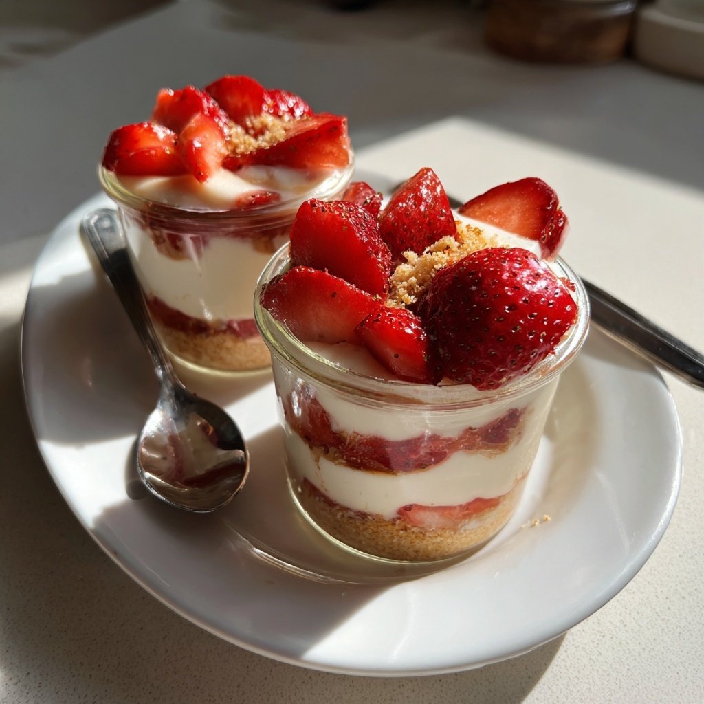 Strawberry Vanilla Yogurt Breakfast Cups