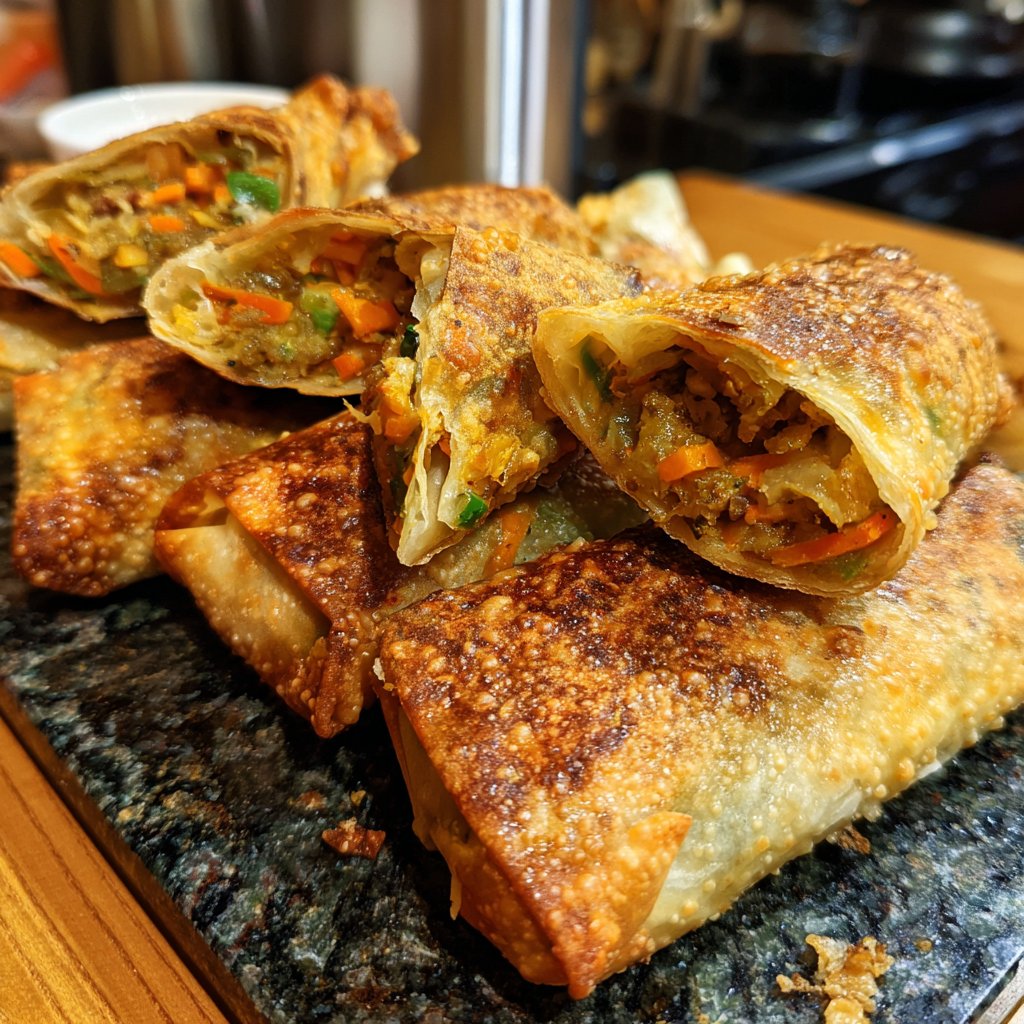 Super Bowl Baked Veggie Egg Rolls