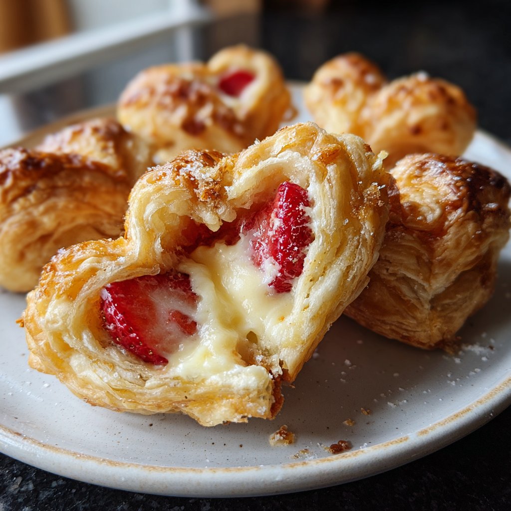 Valentines Snacks Mini Puff Pastries
