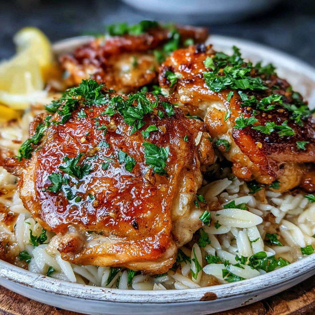 Skillet Lemon Chicken With Orzo