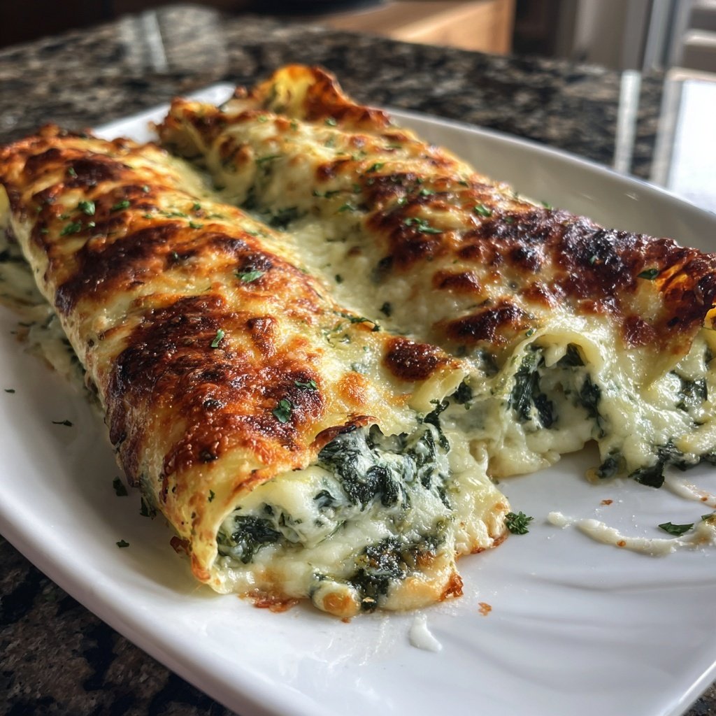 Valentine Dinner Spinach Ricotta Cannelloni