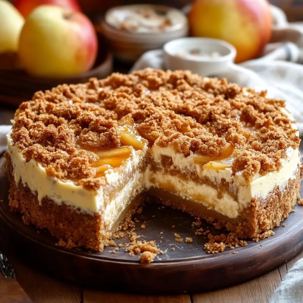 Creamy Apple Crumble Cheesecake