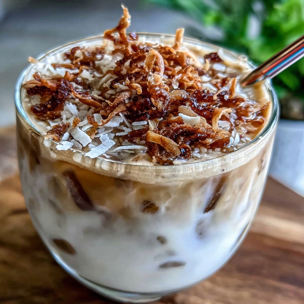 Low Calorie Iced Coconut Vanilla Coffee