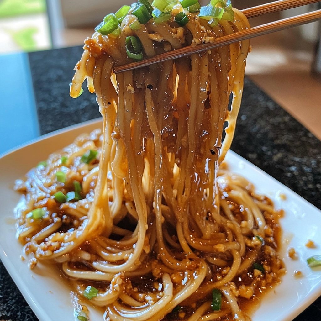 Sticky Garlic Chicken Noodles