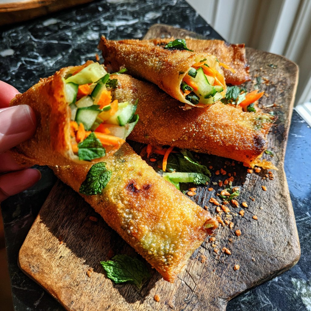 Super Bowl Veggie Spring Rolls