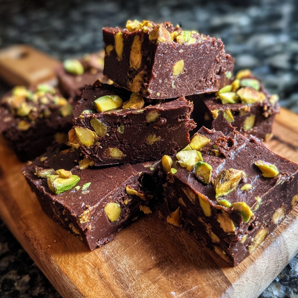Chocolate Pistachio Fudge