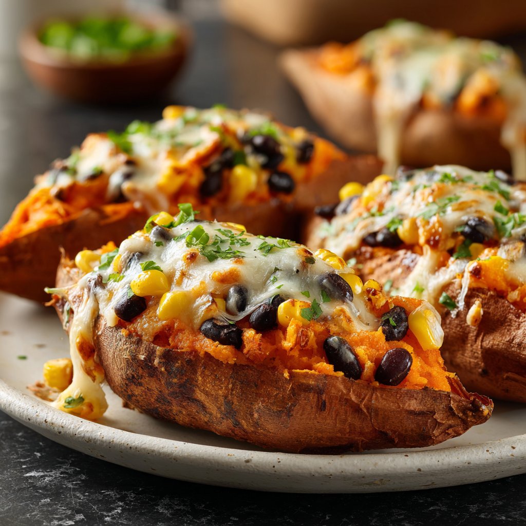 Valentine Dinner Stuffed Sweet Potatoes
